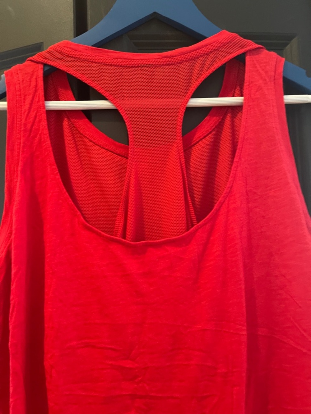NYDJ Red Sleeveless Mesh-Inset Tank - Picture 6 of 7